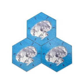 Iceberg Ocean Sea Hex 3-Pack compatible with Catan's Settlers of Catan Seafarers, Cities and Knights and Catan Expansions