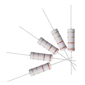 uxcell 10Pcs 3.3 Ohm Resistor, 5W 5% Tolerance Metal Oxide Film Resistors, Lead, Flame Proof for DIY Electronic Projects and Experiments