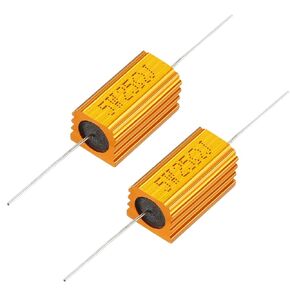 uxcell 2 Pcs Aluminum Case Resistor 5W 25 Ohm Wirewound for LED Replacement Converter 5W25RJ