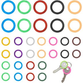 Key Identifiers Cover, 32pcs Silicone Key Cover Caps in Assorted Colors, Key Markers Tags to Keep Keys in Order