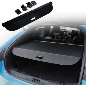 BestEvMod Compatible with Mustang Mach E 2021 2022 2023 2024 Retractable Trunk Cargo Cover Interior Accessories, Compatible with Mach e Retractable Rear Trunk Cargo Cover Shield Privacy Cover