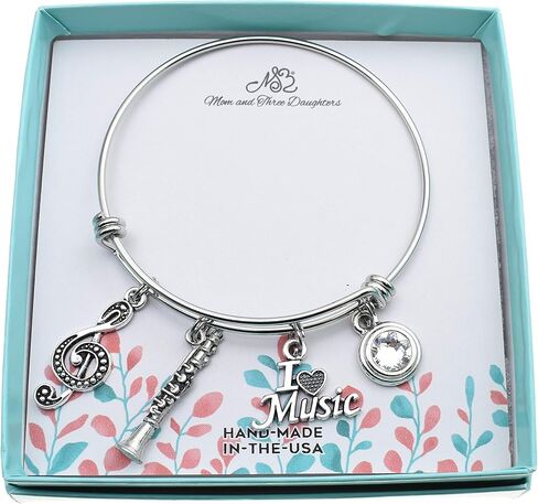 Clarinet Bangle Bracelet in Stainless Steel. Music Student Graduation. Musician Gifts. Clarinet Player. Music Teacher. Marching Band. I Love Music. Band Teacher Gift. Bandmate. Gift for a Clarinetist. in Saudi Arabia