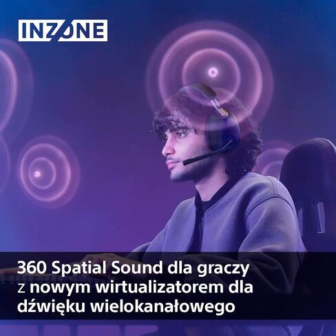 Sony Gaming Wireless Noise-Canceling Headset 360 Spatial Sound INZONE H9 (Black) (Black) in Saudi Arabia