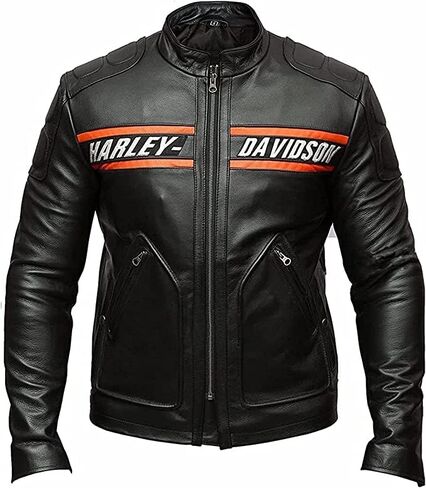 Homestoreuk TJVZ Mens Black Leather Jacket Vintage Distressed 100% Genuine Lambskin Leather Biker Jacket for Men in Saudi Arabia
