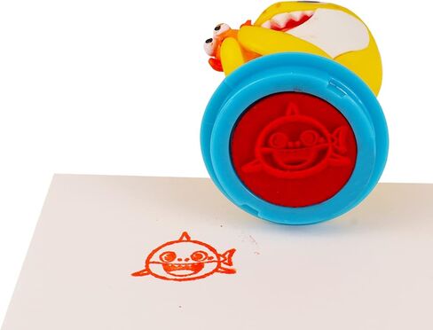 مجموعة أختام Baby Shark - حزمة تحتوي على 6 قطع من صندوق أدوات أختام Baby Shark وملصقات وشماعة باب | مجموعة فنون بيبي شارك، فنون وحرف بيبي شارك in Kuwait