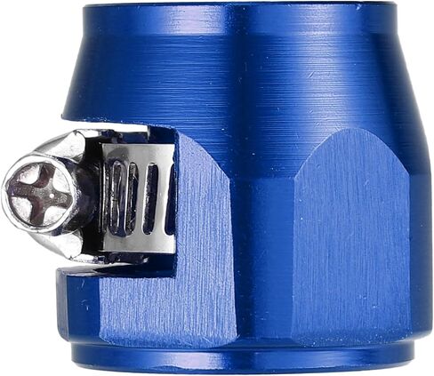 X AUTOHAUX 5 Pcs AN10 Hex Car Hose Finisher Flexible Rubber Pipe Clamp with Screw Band Adapter Fitting for Oil Fuel Water Tube Silver Tone in Saudi Arabia