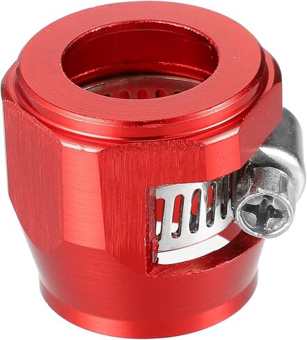 X AUTOHAUX 5 Pcs AN10 Hex Car Hose Finisher Flexible Rubber Pipe Clamp with Screw Band Adapter Fitting for Oil Fuel Water Tube Silver Tone in Saudi Arabia