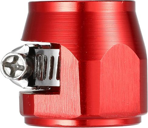 X AUTOHAUX 5 Pcs AN10 Hex Car Hose Finisher Flexible Rubber Pipe Clamp with Screw Band Adapter Fitting for Oil Fuel Water Tube Silver Tone in Saudi Arabia