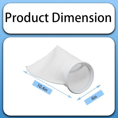 4 بوصات 8 قطع من جوارب حقيبة مرشح حلقة حوض السمك وقطعة واحدة من حامل جورب المرشح المسبق يناسب نماذج Waterbox Aquarium AIO وMarine X وPro Reef، ويناسب أحواض السمك Eshopps وجميع حاملات جورب المرشح مقاس 4 بوصات in Kuwait