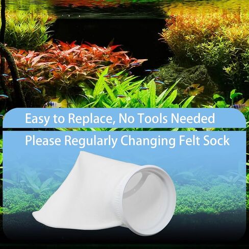 4 بوصات 8 قطع من جوارب حقيبة مرشح حلقة حوض السمك وقطعة واحدة من حامل جورب المرشح المسبق يناسب نماذج Waterbox Aquarium AIO وMarine X وPro Reef، ويناسب أحواض السمك Eshopps وجميع حاملات جورب المرشح مقاس 4 بوصات in Kuwait