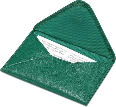 HISCOW Envelope Business Card Case with Magnet Closure - Italian Calfskin (Black) in Saudi Arabia