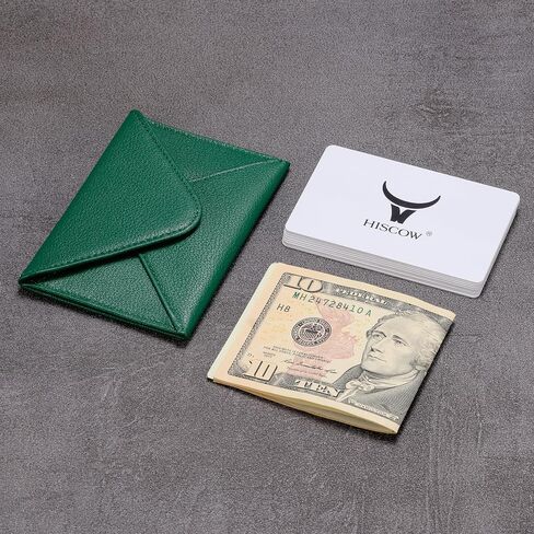 HISCOW Envelope Business Card Case with Magnet Closure - Italian Calfskin (Black) in Saudi Arabia