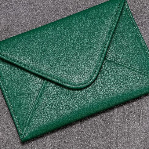 HISCOW Envelope Business Card Case with Magnet Closure - Italian Calfskin (Black) in Saudi Arabia