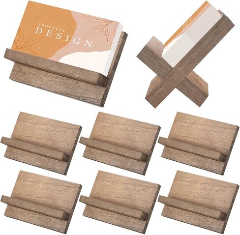 8 قطع حامل بطاقة عمل خشبية للمكتب، حامل بطاقة عمل خشبي للمكتب، حامل بطاقة عمل صغير لسطح المكتب، حامل بطاقة مكتب خشبي للمكتب، حامل بطاقات اسم الطاولة، منظم البطاقات البريدية in Kuwait