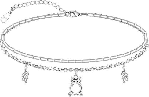 CHIC & ARTSY Womens Anklet 925 Sterling Silver Anklet Bracelet Dainty Beaded Chain Anklet Adjustable 9.5" to 10.5" Best Friend Anklet for Women in Saudi Arabia