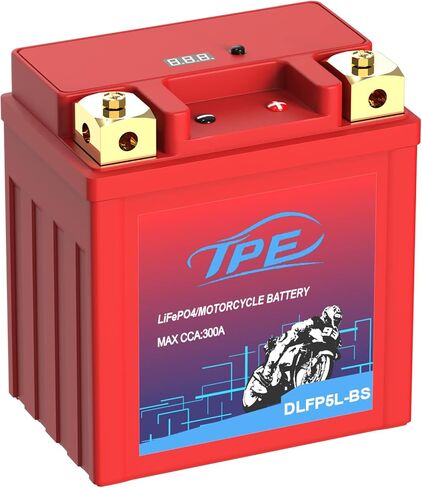 Lithium Motorcycle Battery 12V Lithium Powersport Battery with Smart Battery Management System and LCDs, LiFePO4 Engine Start Battery Starting Batteries for Motorcycles and ATVs (YTX5L-BS 3AH 300CCA) in Saudi Arabia