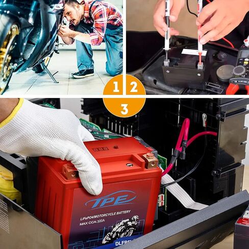 Lithium Motorcycle Battery 12V Lithium Powersport Battery with Smart Battery Management System and LCDs, LiFePO4 Engine Start Battery Starting Batteries for Motorcycles and ATVs (YTX5L-BS 3AH 300CCA) in Saudi Arabia