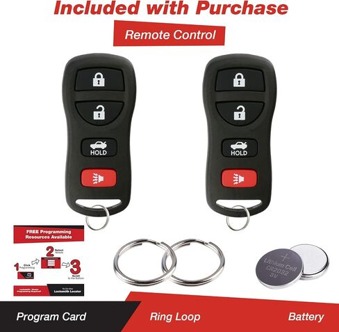 KeylessOption Keyless Entry Remote Fob Uncut Blank Car Ignition Key for Nissan Infiniti KBRASTU15 (Pack of 2) in Saudi Arabia