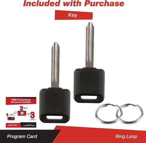 KeylessOption Keyless Entry Remote Fob Uncut Blank Car Ignition Key for Nissan Infiniti KBRASTU15 (Pack of 2) in Saudi Arabia