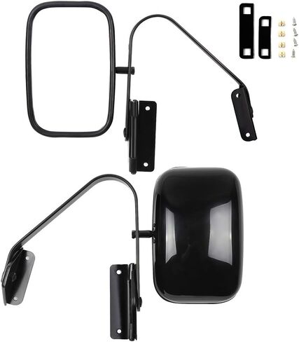 ECCPP Driver Right Door Mirror for Ford F-Series F150 F250 F350 Bronco Tow Mirrors Fit For 1980-1996 Ford F150 F250 F35 F150P/U/BRONCO Towing Mirrors Manual Telescopic Black Texture Housing in Saudi Arabia