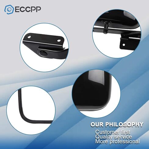 ECCPP Driver Right Door Mirror for Ford F-Series F150 F250 F350 Bronco Tow Mirrors Fit For 1980-1996 Ford F150 F250 F35 F150P/U/BRONCO Towing Mirrors Manual Telescopic Black Texture Housing in Saudi Arabia