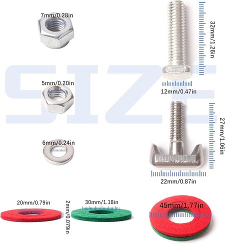قطعتان من مسمار طرفي موصلات البطارية، مسمار على شكل حرف T مع صامولة وغسالة، قطعتان من مسمار طرفي بطارية M8 وجوز من الفولاذ المقاوم للصدأ مع قطعتين من مجموعة حماية طرف البطارية شديدة التحمل (أخضر وأحمر) in Kuwait