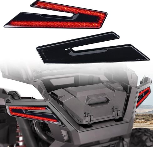 LED Tail lights Compatible with 2020-2024 Polaris RZR PRO XP/ XP4, 2022-2024 RZR PRO R/RZR TURBO R Accessories Rear Smoked Black Taillights Brake Stop Tail Lamps 2PCS in Saudi Arabia