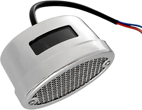 FATECIM Motorcycle Custom Oval-shaped LED Tail Light Cat Eye Rear Running Light Brake Light Stop Light Red Lens Integrated License Plate Lamp Universal Fit for Motorcycle/Cruisers/Bikes (Chrome) in Saudi Arabia