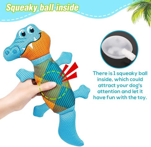 EXPAWLORER Dog Floating Toys Squeaky Toys - 2 Packs Dog Water Toys for Pool, Durable Oxford Fabric Dog Chew Toy Summer Outdoor Interactive Play, for Small Medium Dogs in Saudi Arabia