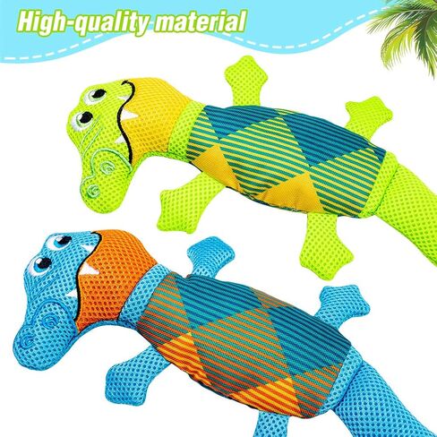 EXPAWLORER Dog Floating Toys Squeaky Toys - 2 Packs Dog Water Toys for Pool, Durable Oxford Fabric Dog Chew Toy Summer Outdoor Interactive Play, for Small Medium Dogs in Saudi Arabia