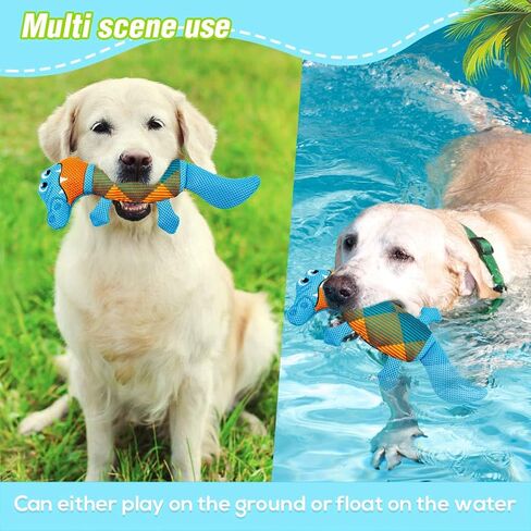 EXPAWLORER Dog Floating Toys Squeaky Toys - 2 Packs Dog Water Toys for Pool, Durable Oxford Fabric Dog Chew Toy Summer Outdoor Interactive Play, for Small Medium Dogs in Saudi Arabia