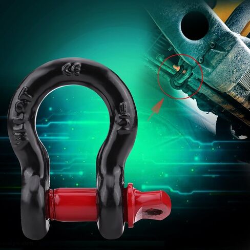 D Ring Shackle 2T/4.5T, Keenso Heavy Duty Clevis Shackle D Ring U Shape Recovery Off Road Shackles for Vehicle Truck Recovery Towing (2T / 4400lbs) in Saudi Arabia