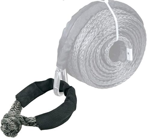 Soft Shackle Synthetic 1/2 Inch x 22 Inch (43,000lbs Breaking Strength) with Protective Extra Sleeves for ATV SUV Off Road Towing Recovery(2 Pack-Black) in Kuwait