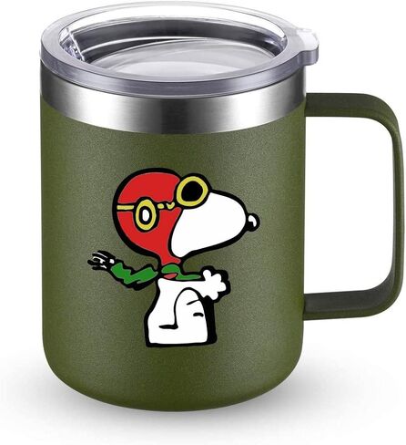 DW – ملصق ممتص الصدمات من الفينيل بلون Snooopy Pilot لأجهزة الكمبيوتر المحمول والسيارات والشاحنات والنوافذ | صغير | 3" in Kuwait