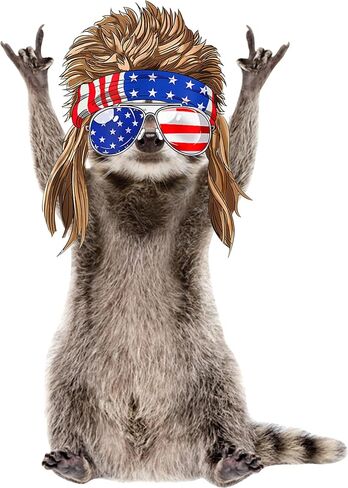 ملصق STICKY DUDE Mullet USA Racoon Raccoon، ملصق سيارة لطيف راكون مضحك، 5 بوصات - صندوق تبريد من الفينيل على شكل كأس Yeti، ملصق مقاوم للماء، ملصق جداري للكمبيوتر المحمول في السيارة ونافذة ممتصة للصدمات in Saudi Arabia