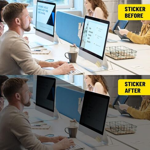 مرشح شاشة خصوصية للكمبيوتر مقاس 23.8 بوصة للشاشة العريضة - مضاد للتوهج - مرشح الضوء الأزرق - واقي مضاد للخدش مع نسبة عرض إلى ارتفاع تبلغ 16:9 (عبوتان) in Kuwait
