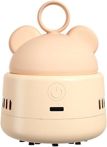 Zmol Mini Desktop Vacuum Cleaner with USB Charging, Cleaning Brush, Bear Head Ring for Easy Grip, 360° Swivel Portable Vacuum Cleaner for Keyboards Office Desks and Other Dusty Debris in Saudi Arabia