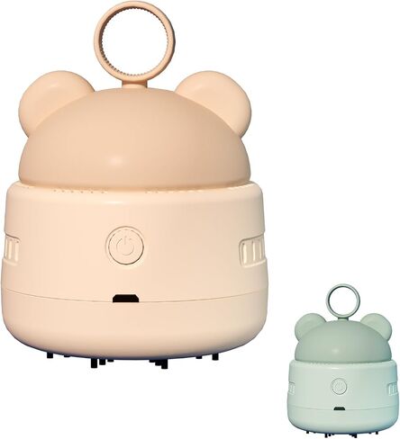 Zmol Mini Desktop Vacuum Cleaner with USB Charging, Cleaning Brush, Bear Head Ring for Easy Grip, 360° Swivel Portable Vacuum Cleaner for Keyboards Office Desks and Other Dusty Debris in Saudi Arabia