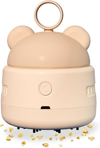 Zmol Mini Desktop Vacuum Cleaner with USB Charging, Cleaning Brush, Bear Head Ring for Easy Grip, 360° Swivel Portable Vacuum Cleaner for Keyboards Office Desks and Other Dusty Debris in Saudi Arabia