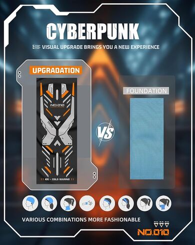 WKWE 2 حزمة منشفة تبريد Cyberpunk (40 بوصة × 12 بوصة) منشفة ثلج ناعمة قابلة للتنفس، منشفة عرق، منشفة باردة - تبريد فوري لليوجا، الرياضة، الجري، صالة الألعاب الرياضية، التمرين، التخييم، اللياقة البدنية، التمرين in Kuwait