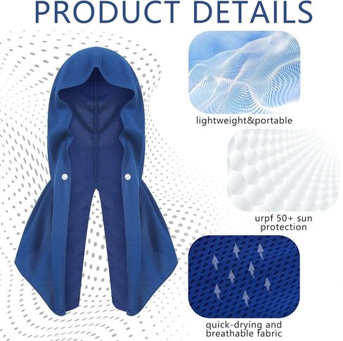 12 قطعة منشفة تبريد بقلنسوة للرجال، مناشف تبريد ماصة للرقبة والوجه، لفافة رأس تبريد سريعة الجفاف، حماية من الأشعة فوق البنفسجية للرياضة والتخييم في الهواء الطلق، 4 ألوان in Kuwait