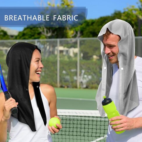 12 قطعة منشفة تبريد بقلنسوة للرجال، مناشف تبريد ماصة للرقبة والوجه، لفافة رأس تبريد سريعة الجفاف، حماية من الأشعة فوق البنفسجية للرياضة والتخييم في الهواء الطلق، 4 ألوان in Kuwait