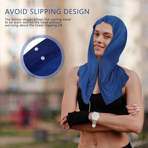 12 قطعة منشفة تبريد بقلنسوة للرجال، مناشف تبريد ماصة للرقبة والوجه، لفافة رأس تبريد سريعة الجفاف، حماية من الأشعة فوق البنفسجية للرياضة والتخييم في الهواء الطلق، 4 ألوان in Kuwait