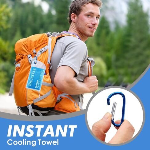 12 Pack Cooling Towels Bulk (47"x12") for Neck and Face, Ice Towel for Hot Weather, Soft Breathable Cold Towel, Microfiber Towel, Sweat Towel for Yoga, Sports, Workout, Running, Golf, Camping in Saudi Arabia