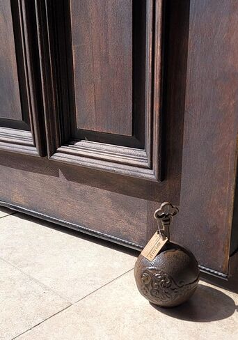 Lulu Decor, Cast Iron Door Stop, Door Stopper, Doorstops (Square 5.20 lbs) in Saudi Arabia