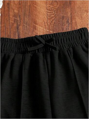 RoseSeek Girl's Jogger Swearpants High Elastic Waist Pants Casual Baggy Wide Leg Swearpants with Pocket in Kuwait