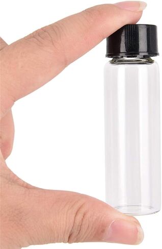 12 Pack Set Brown Screw Cap Glass Bottle Small Mini Empty Oil Vial (2ml) in Saudi Arabia