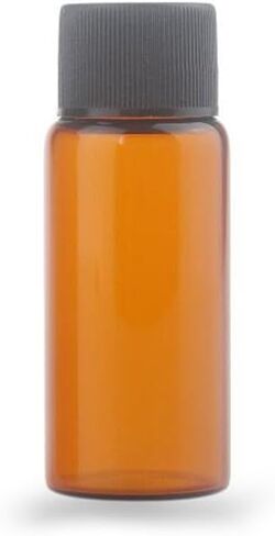 12 Pack Set Brown Screw Cap Glass Bottle Small Mini Empty Oil Vial (2ml) in Saudi Arabia