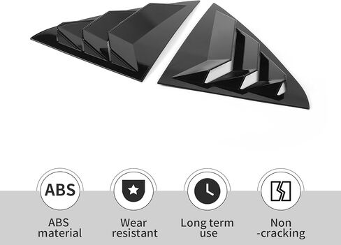 Linskip Window Louvers Trim Compatible with 2011-2023 Chrysler 300, Rear Door Quarter Air Vent Cover for 300 Exterior Accessories(Black) in Saudi Arabia