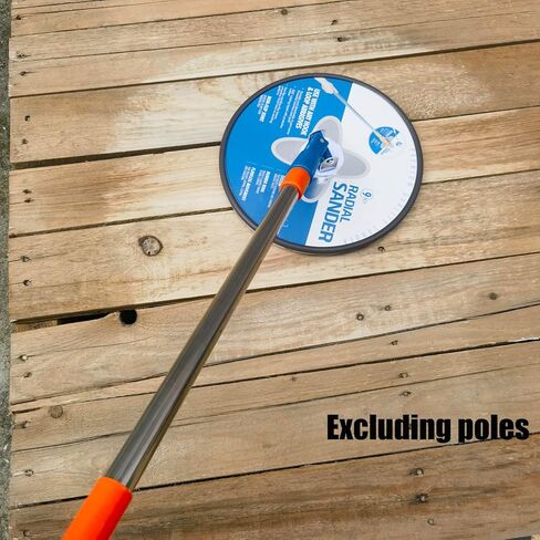 ماكينة صنفرة نصف قطرية 9 بوصة + 30 قطعة من أقراص الصنفرة، ماكينة صنفرة الحوائط الجافة اليدوية بخطاف وحلقة 9 بوصة لتنظيف وتلميع الجدران in Kuwait